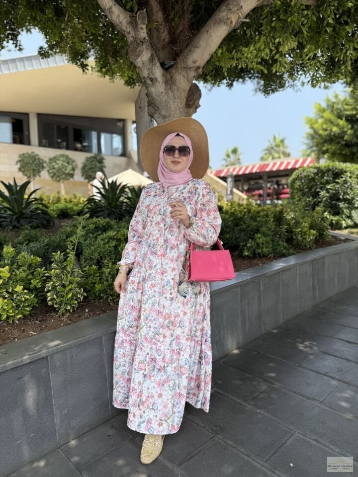 Bahar Pudra Pamuk Elbise