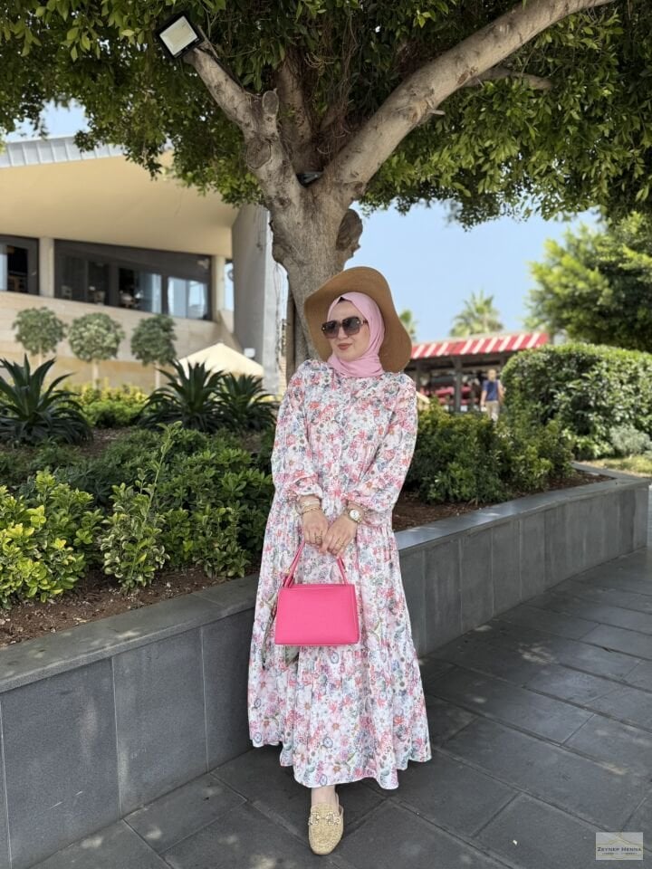 Bahar Pudra Pamuk Elbise