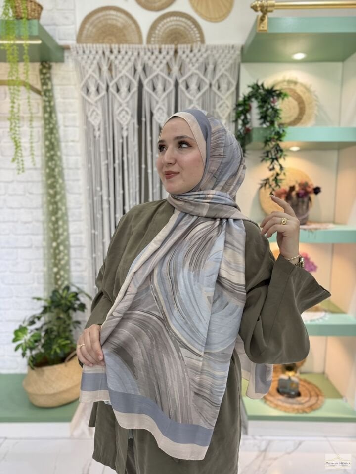 Fırça Desen Vizon  Pamuk Şal