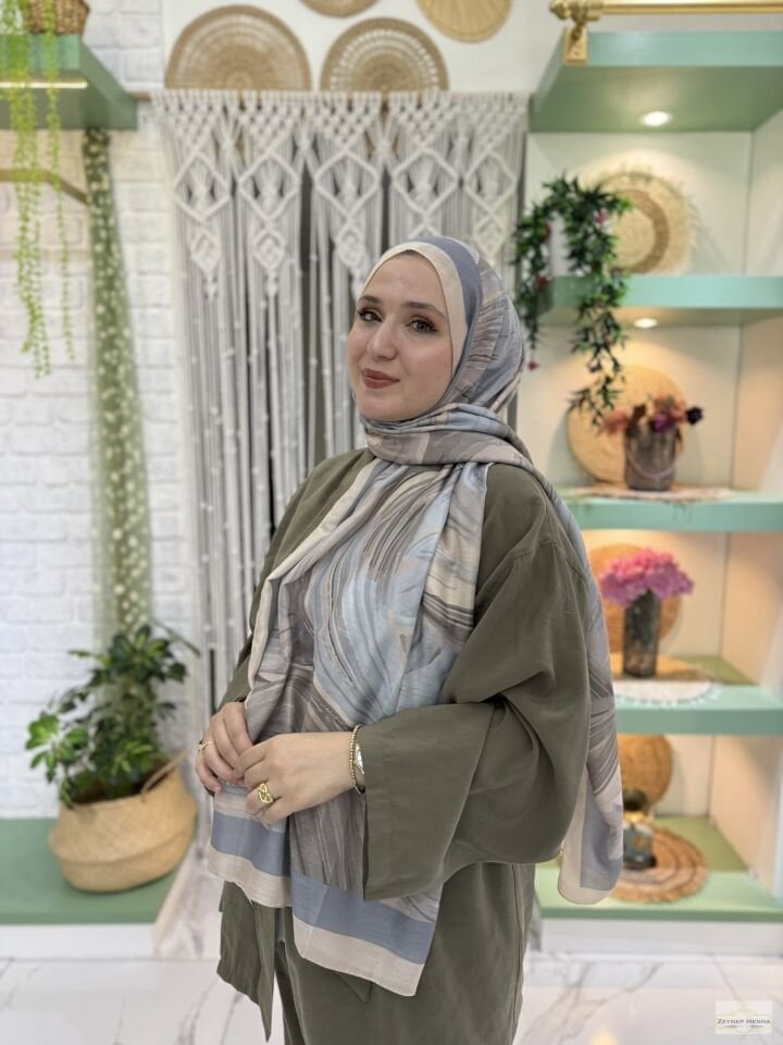 Fırça Desen Vizon  Pamuk Şal