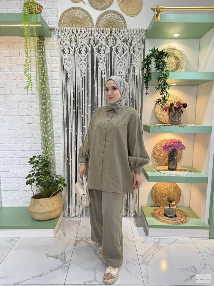 Dora Bağlamalı Açık Yeşil Takım