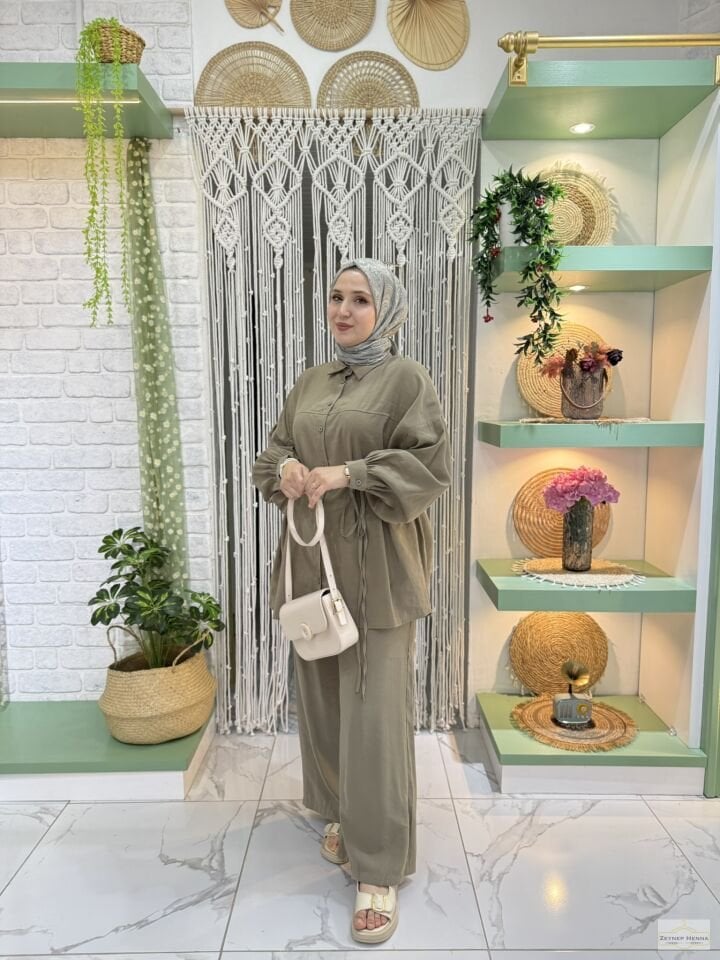 Dora Bağlamalı Açık Yeşil Takım