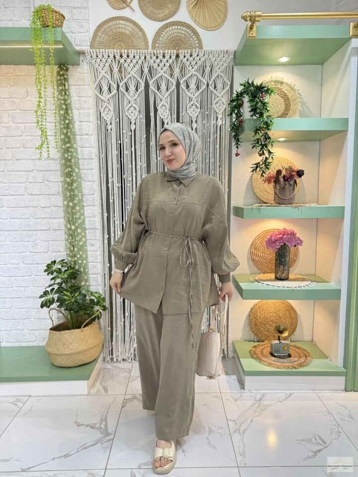 Dora Bağlamalı Açık Yeşil Takım