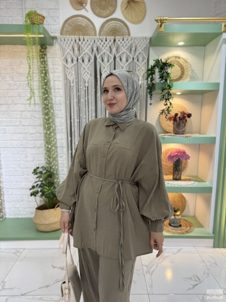 Dora Bağlamalı Açık Yeşil Takım