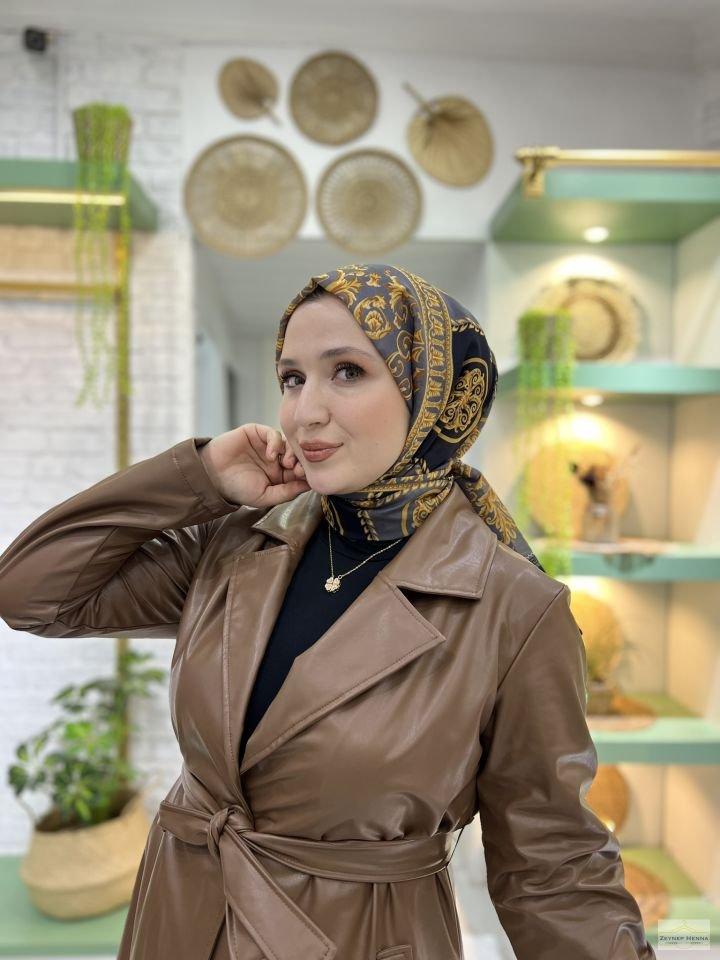 Şah Antrasit Pamuk Şal