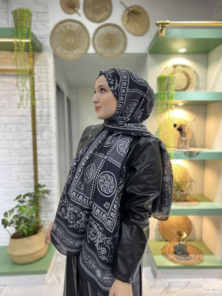 Şah Siyah Pamuk Şal