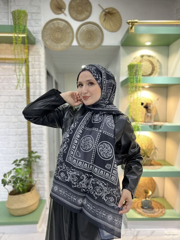 Şah Siyah Pamuk Şal