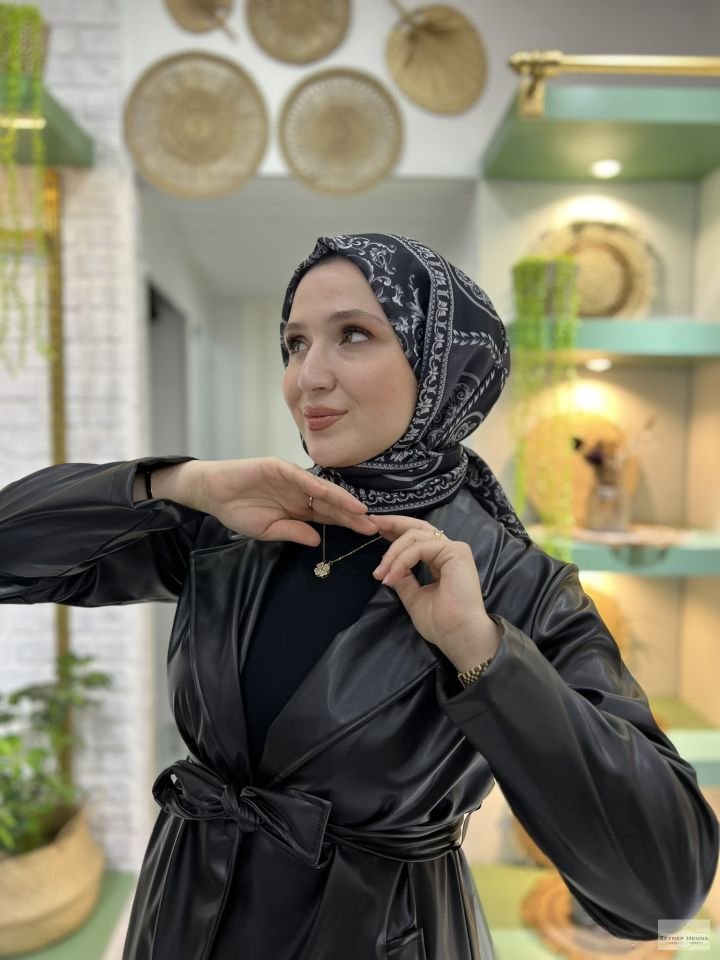 Şah Siyah Pamuk Şal