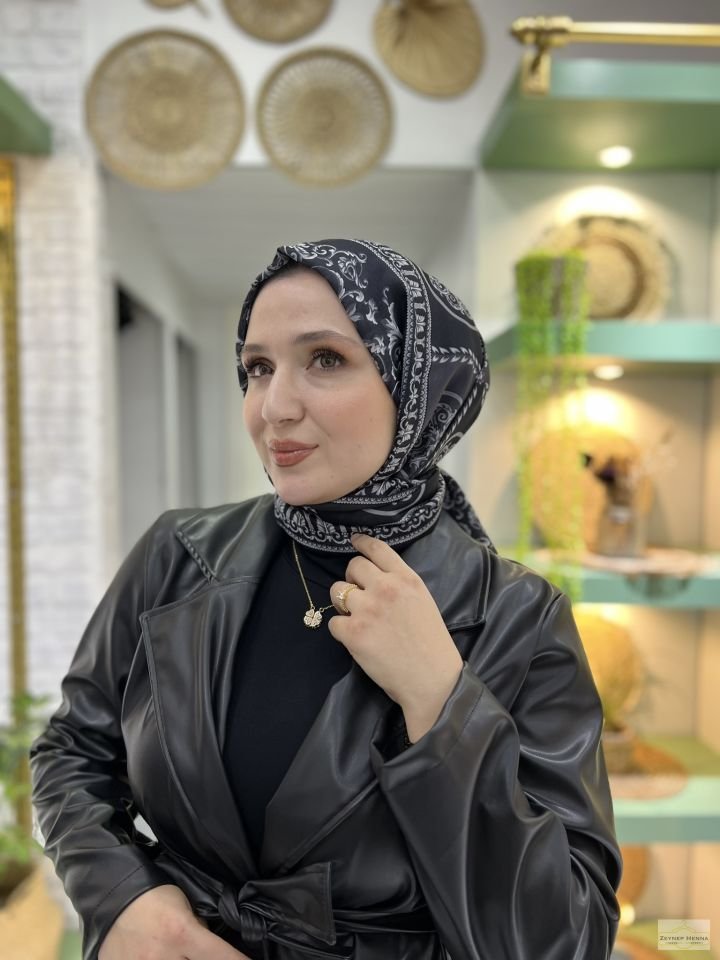 Şah Siyah Pamuk Şal