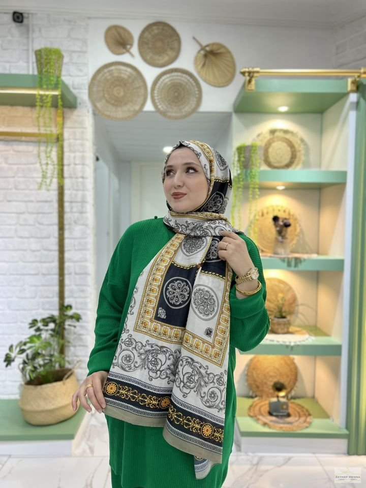 Şah Gümüş Pamuk Şal
