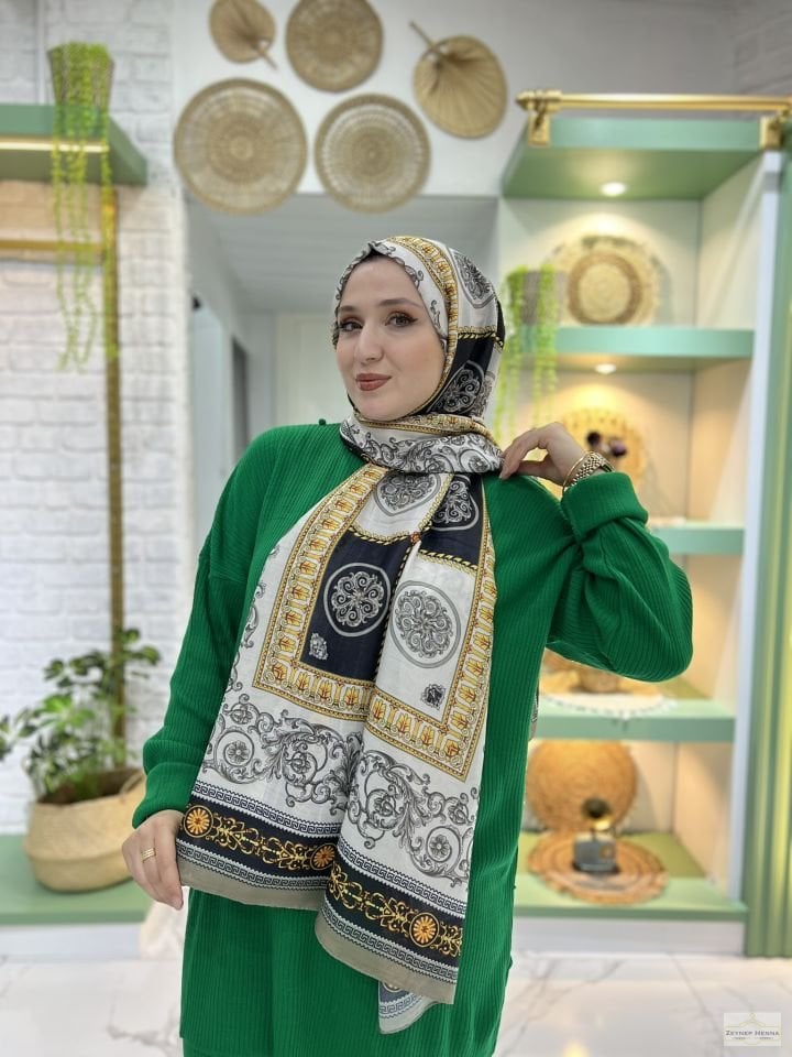 Şah Gümüş Pamuk Şal