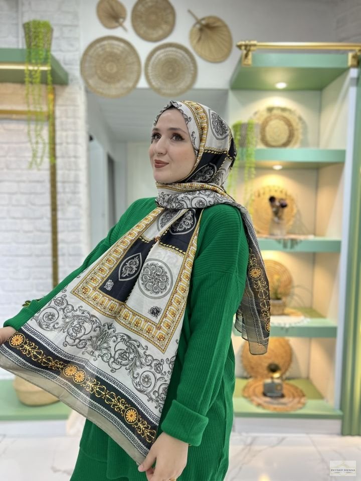 Şah Gümüş Pamuk Şal