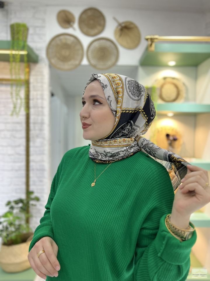Şah Gümüş Pamuk Şal
