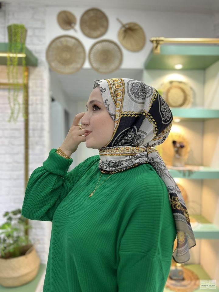 Şah Gümüş Pamuk Şal