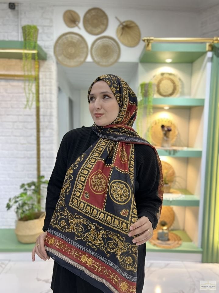 Şah Kırmızı Pamuk Şal