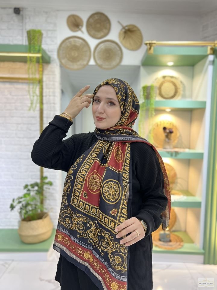 Şah Kırmızı Pamuk Şal