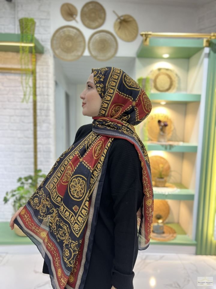 Şah Kırmızı Pamuk Şal