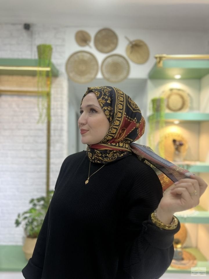 Şah Kırmızı Pamuk Şal