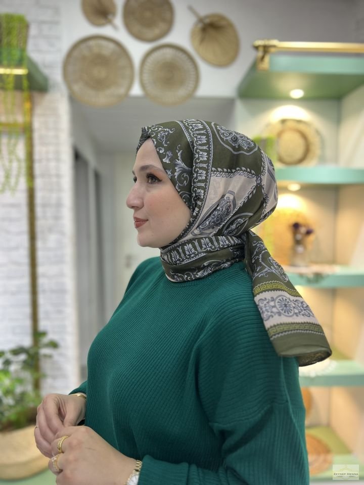 Şah Yeşil Pamuk Şal