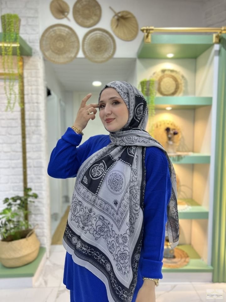 Şah Soft Gri Pamuk Şal