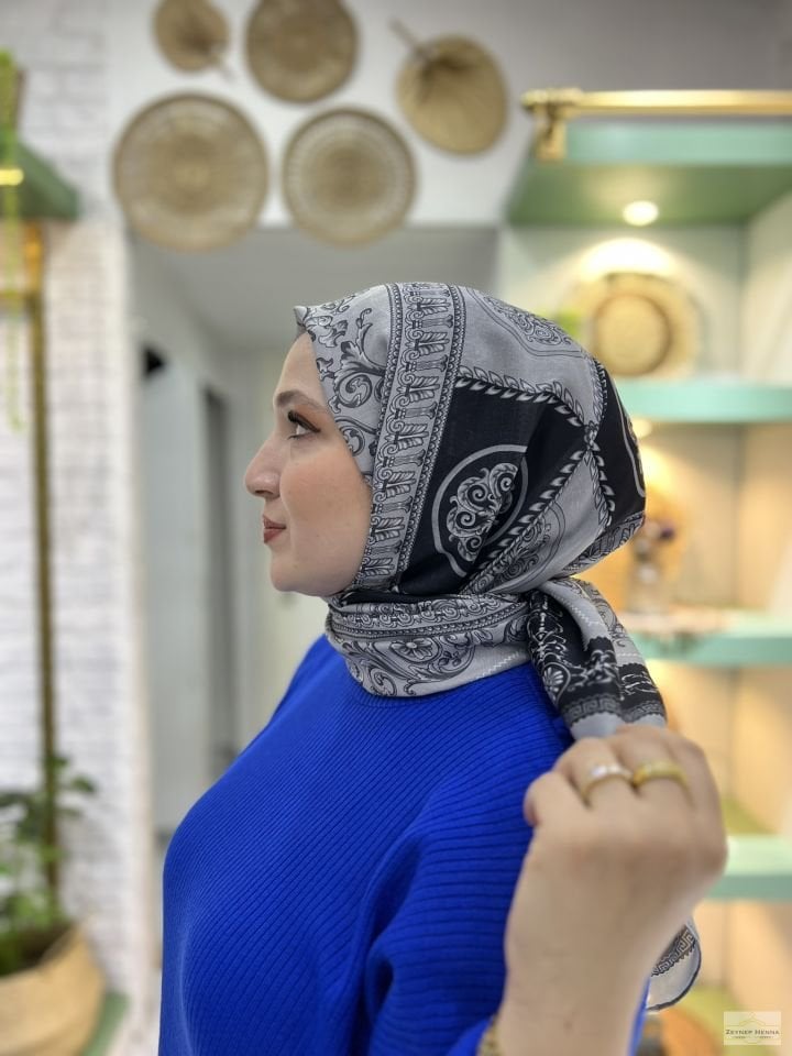 Şah Soft Gri Pamuk Şal