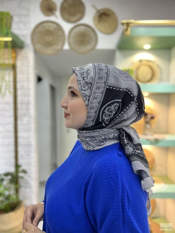 Şah Soft Gri Pamuk Şal