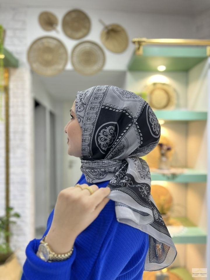 Şah Soft Gri Pamuk Şal