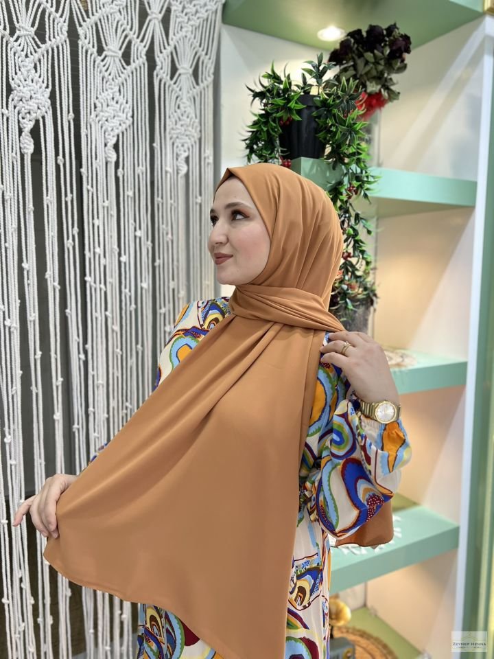 Karamel Medine İpeği Şal