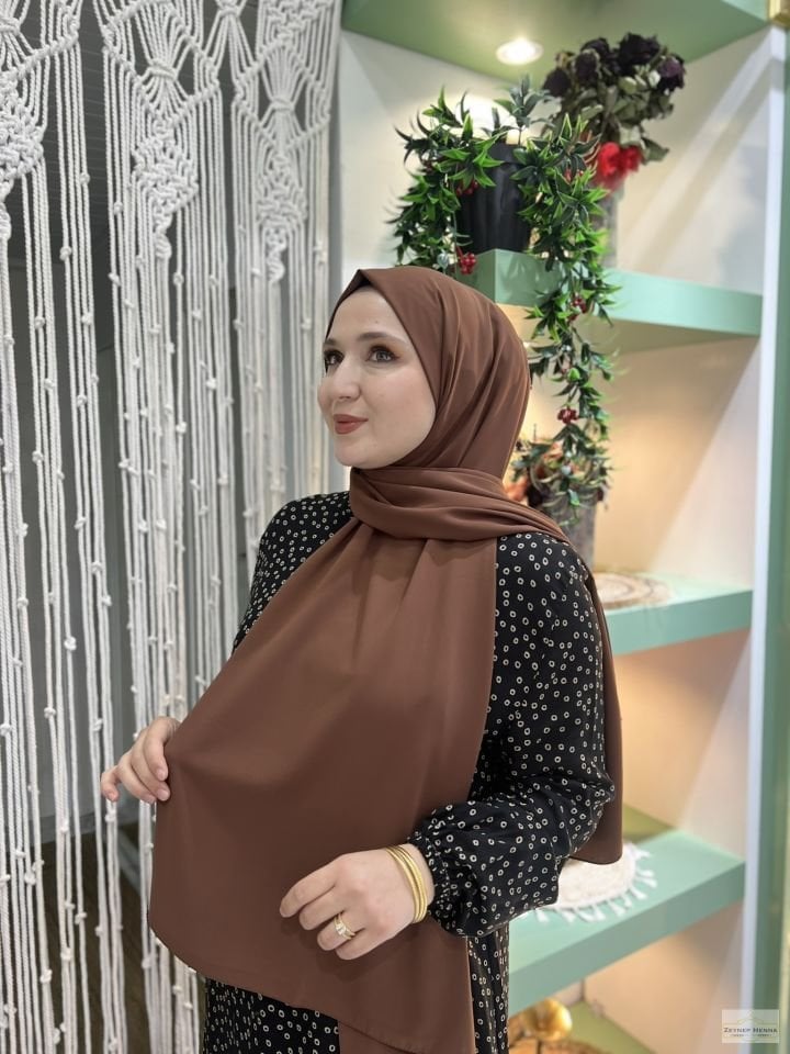 Kahve Medine İpeği Şal