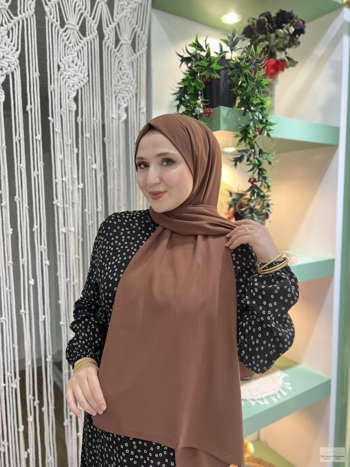 Kahve Medine İpeği Şal