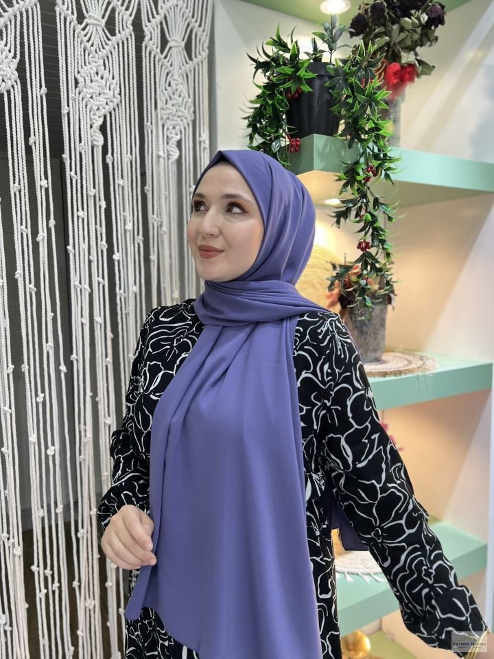 Mor Medine İpeği Şal