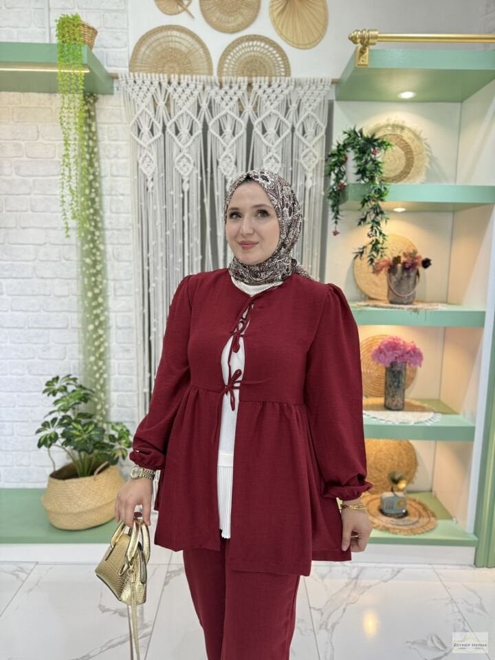 Sahra Bordo Kimono Takım