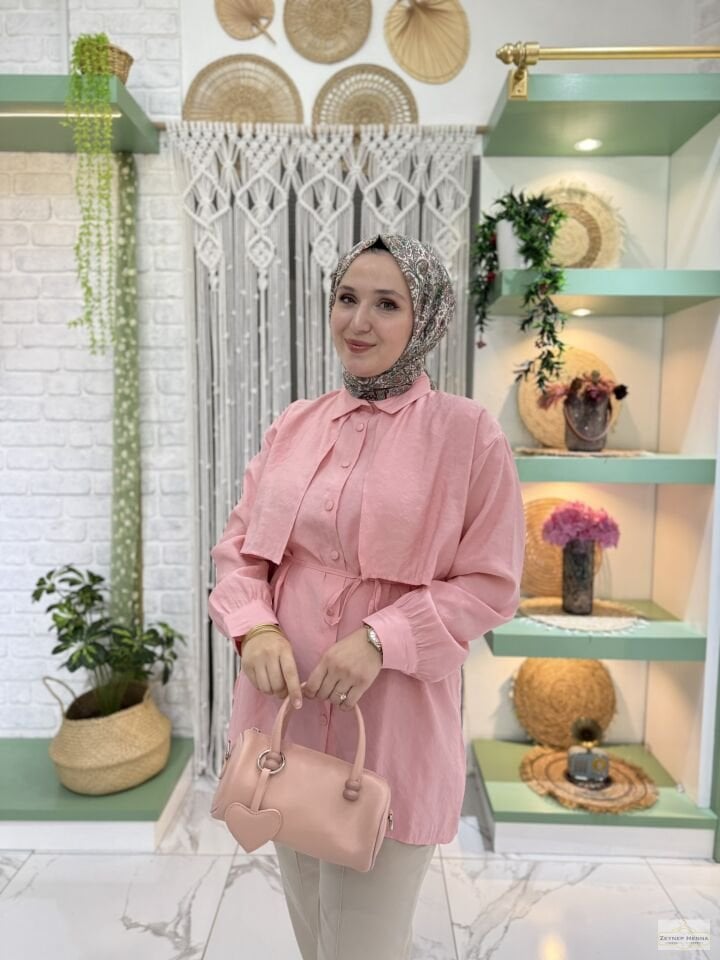 Çupra Pudra Pembe Gömlek