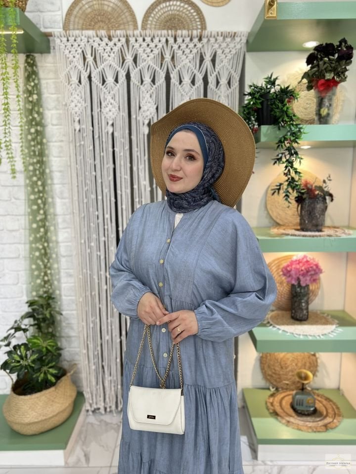 Batik Tensel Bebe Mavisi Elbise