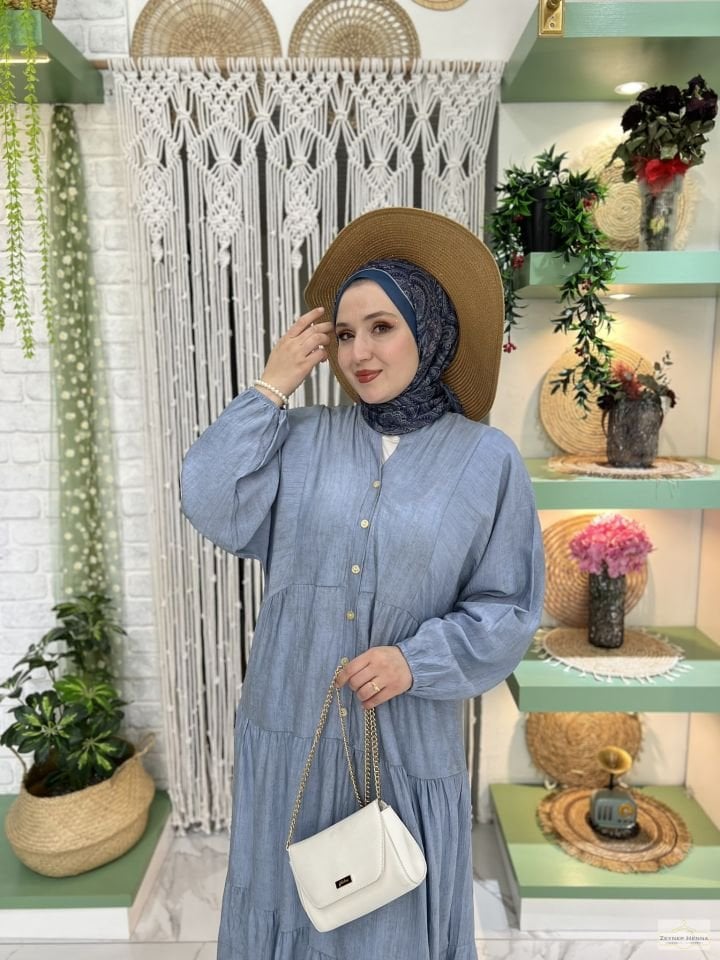 Batik Tensel Bebe Mavisi Elbise